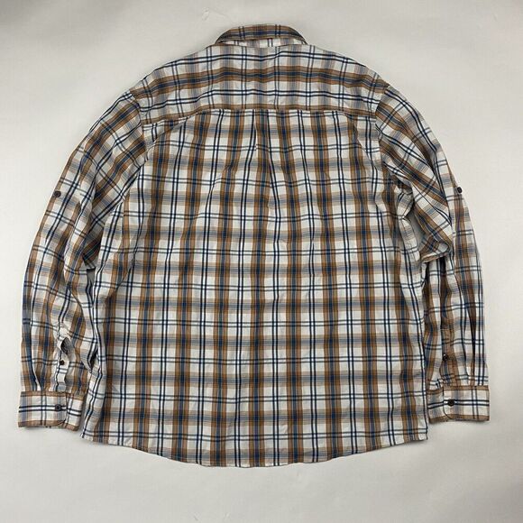 Wrangler Outdoors Multicolor Plaid Button Up Shirt L/S Size XL Polyester Nylon - Picture 11 of 11